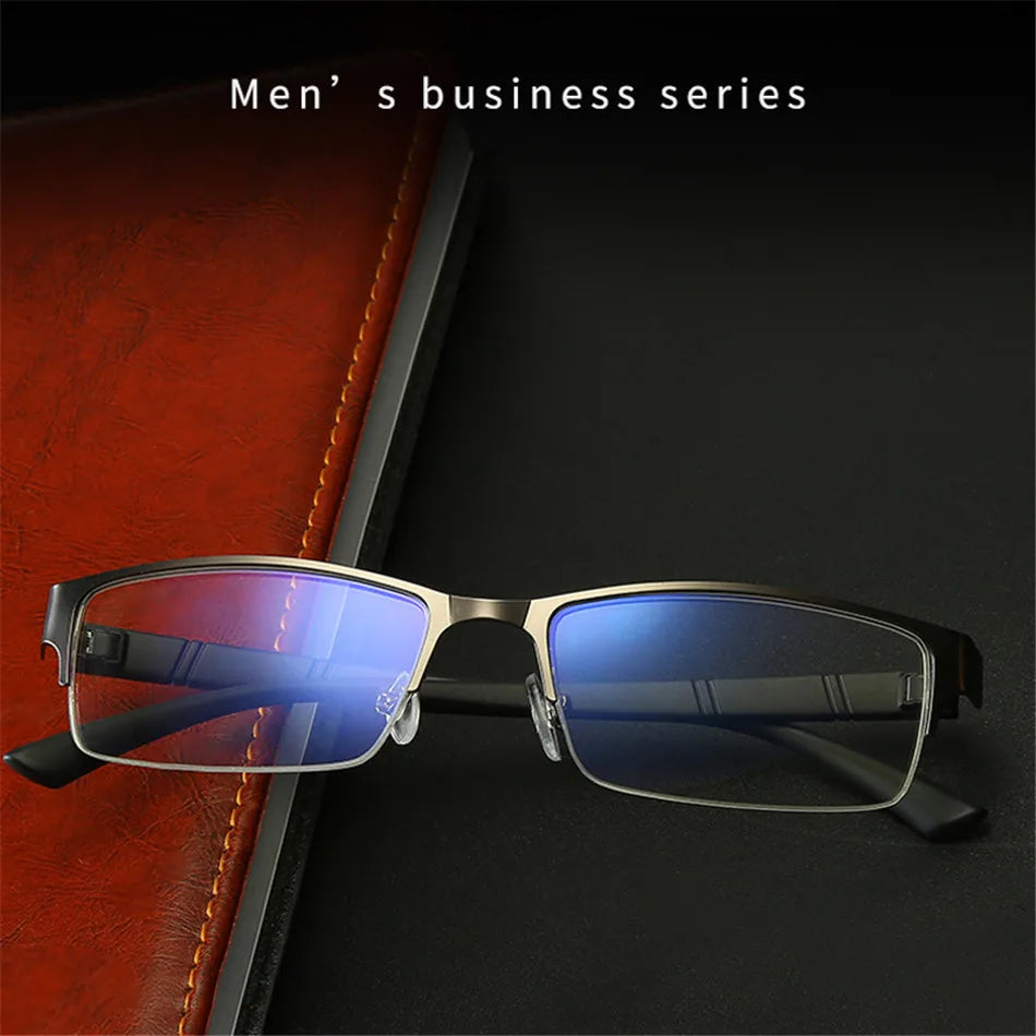 Reading Glasses Men Women High Quality Half-frame Diopter Glasses Business Male Presbyopic Eyeglasses +1.0 1.5 2.0 2.5 4