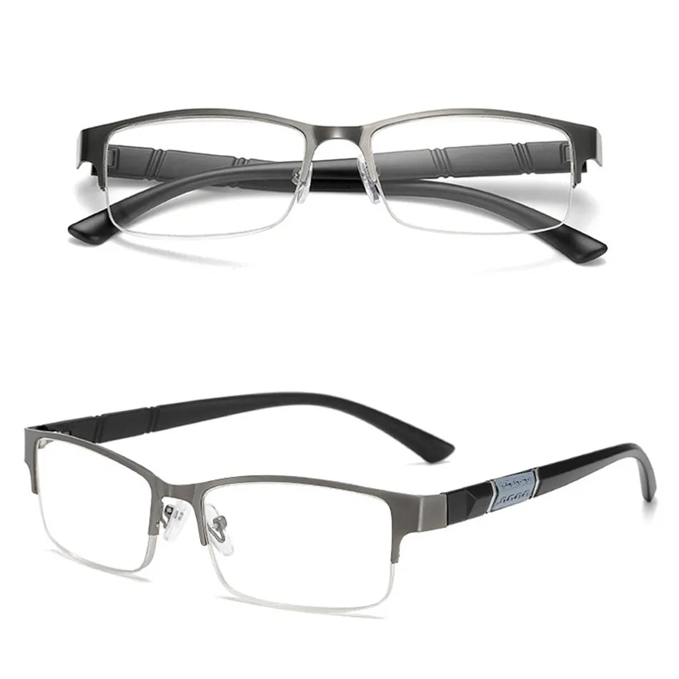 Reading Glasses Men Women High Quality Half-frame Diopter Glasses Business Male Presbyopic Eyeglasses +1.0 1.5 2.0 2.5 4