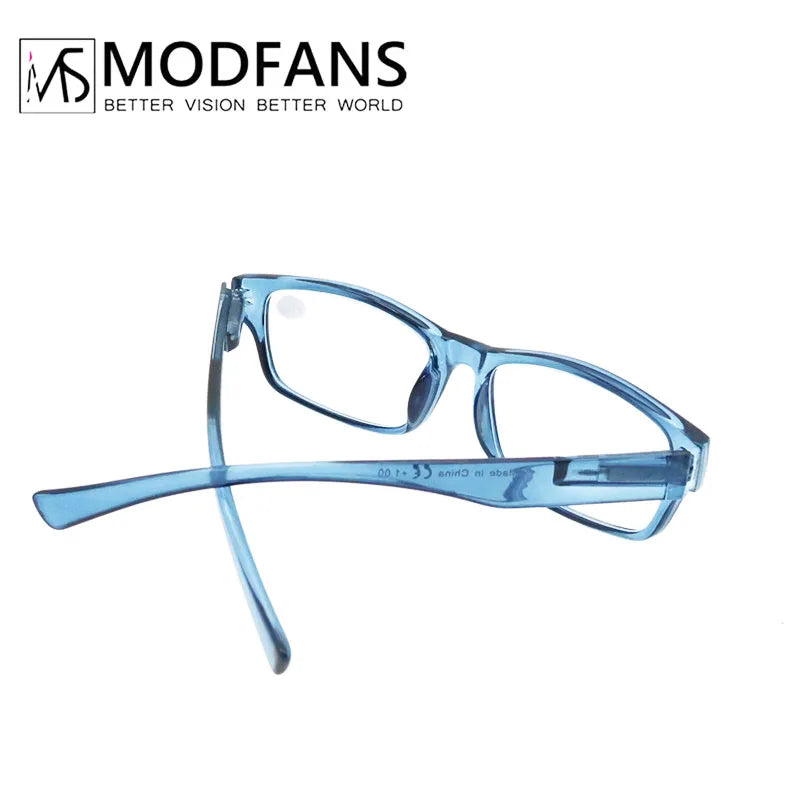 Reading Glasses Men Women Square Durable Frame Readers Flexible Spring Hinge Clear View Magnification Strength +0.5 to +5.0