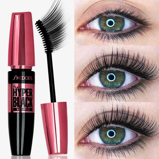 Waterproof Black Mascara 4D Curling Thick Quick Drying Non-blooming Mascara Women Professional Long Lasting Eyes Makeup Cosmetic