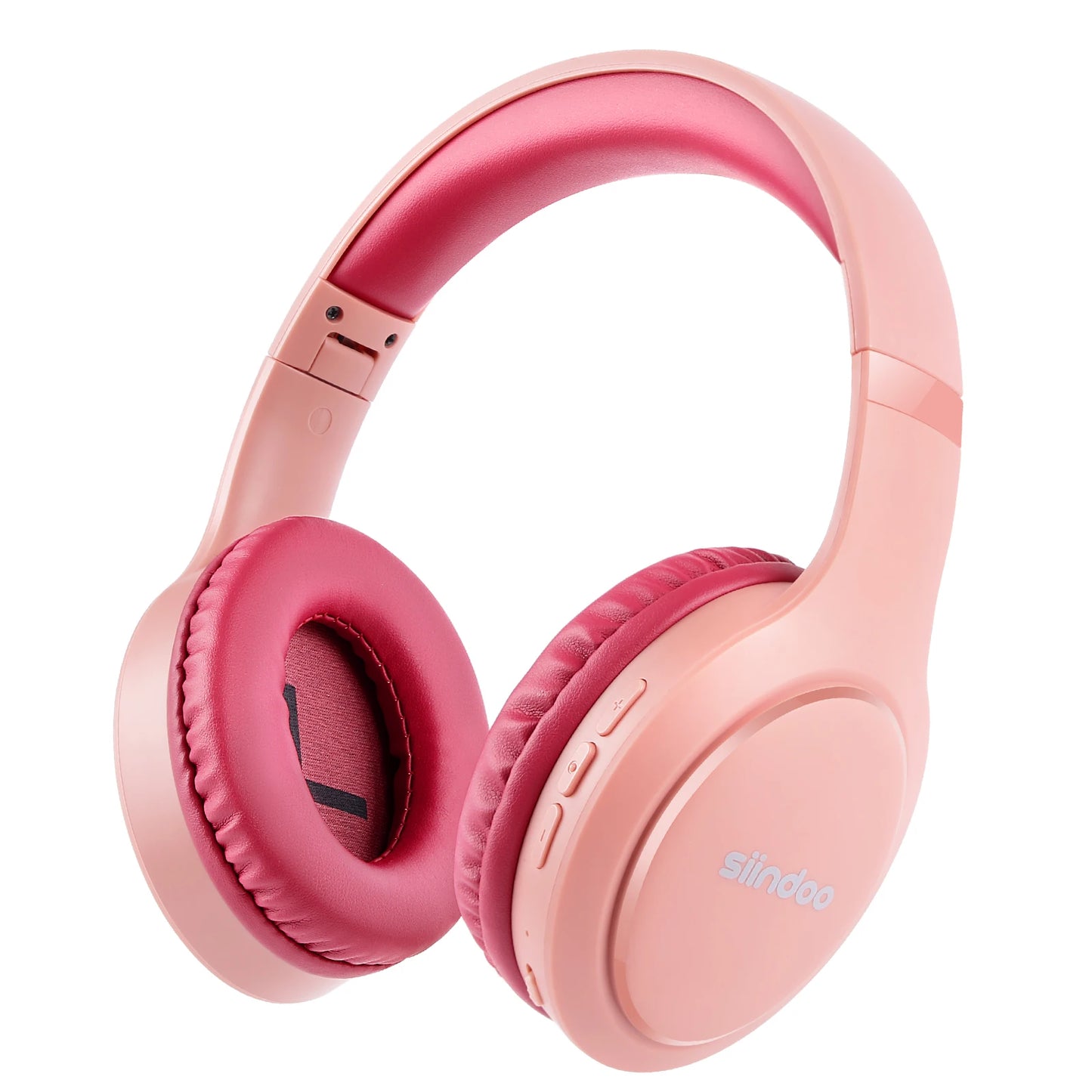 Siindoo JH-919 Wireless Bluetooth Headphones Pink&Blue Foldable Stereo Earphones Super Bass Noise Cancelling Mic For Laptop TV