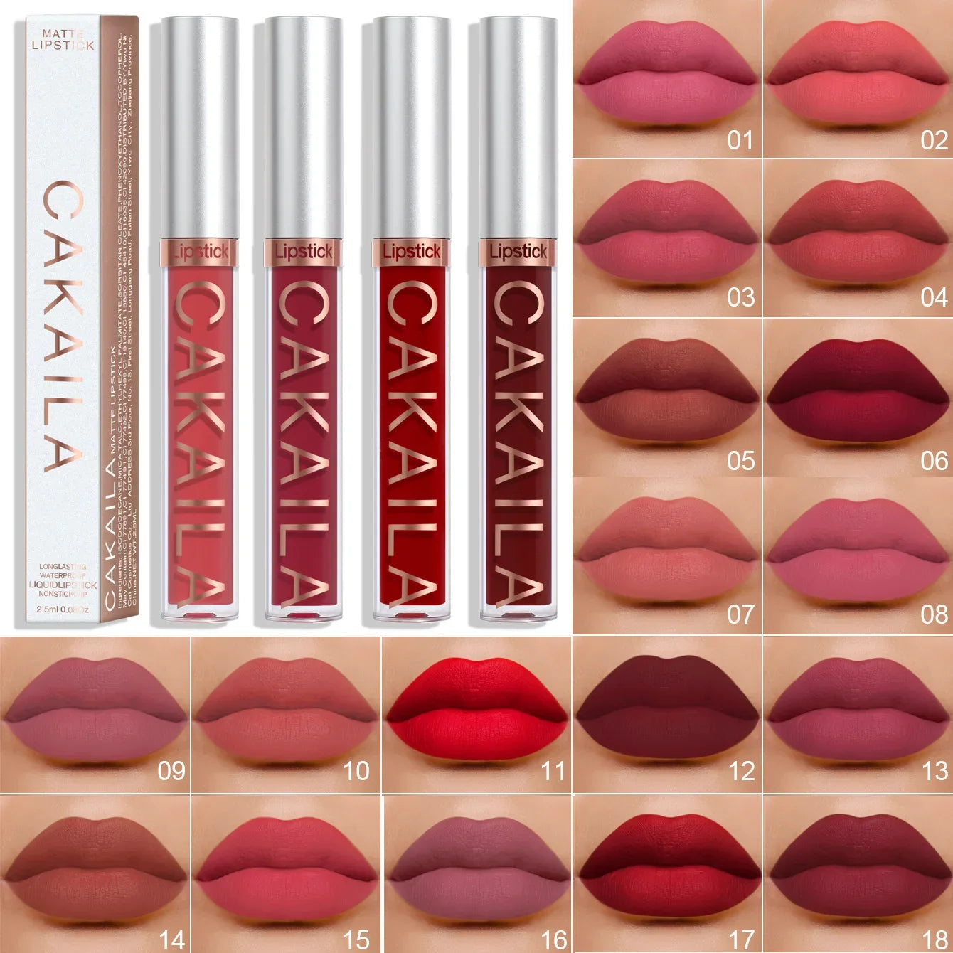 Sexy Long Lasting Velvet Matte Lip Gloss Liquid Lipstick Lip Makeup Women Beauty Red Nonstick Cup Waterproof Lip Gloss