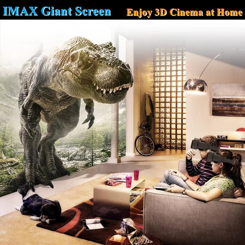 G10 IMAX 3D Movies Giant Screen Virtual Reality Glasses Google Cardboard Box VR Helmet for 4.7-7" Phone,Support Game Controller