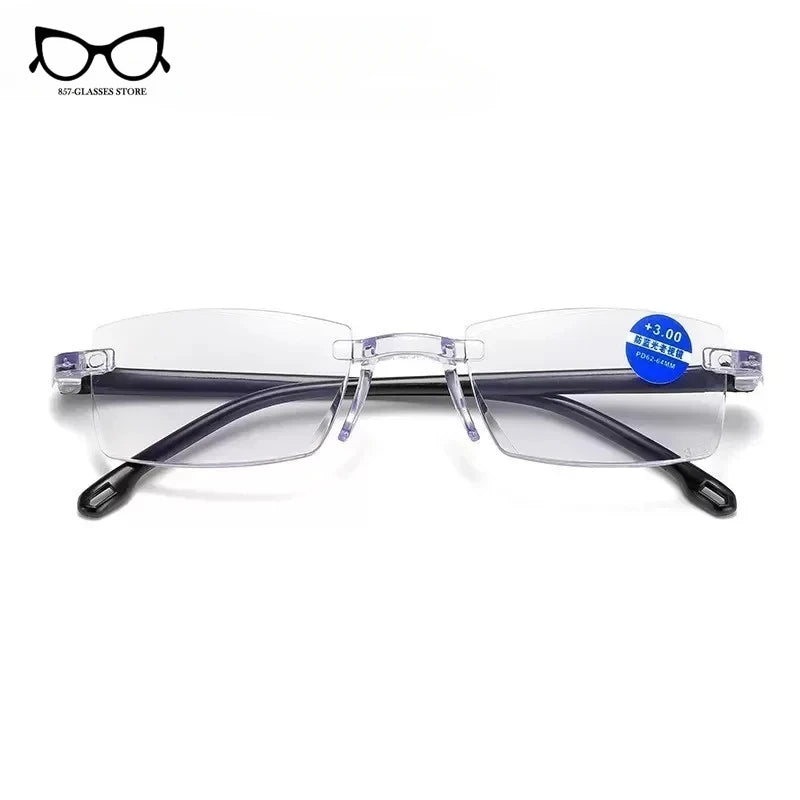 New Ultra Clear Lenses Anti-blue Reading Glasses for Men and Women HD Telephoto Glasses Fashion Smart Zoom Reading Glasses