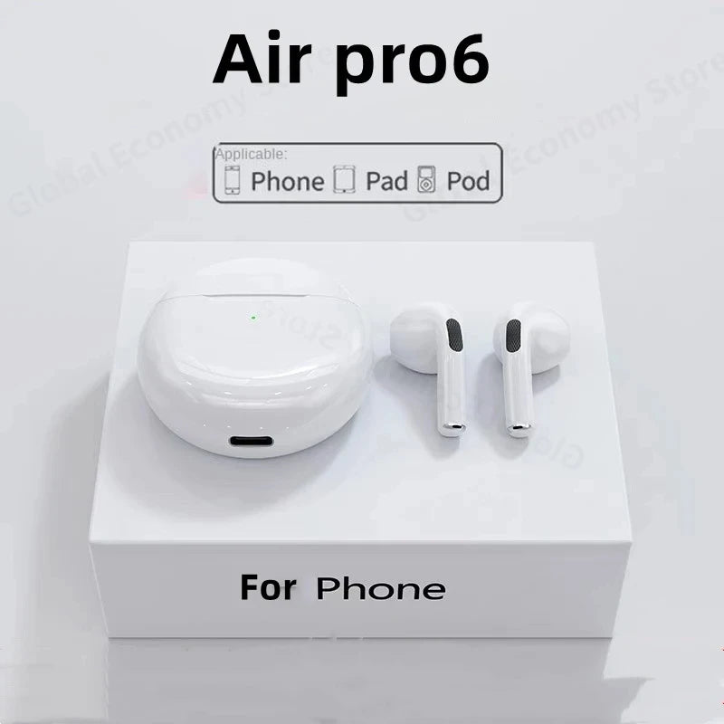 Original Air Pro 6 TWS Wireless Bluetooth Earphones Mini Pods Earbuds Earphone Headset For Xiaomi Android Apple iPhone Headphone