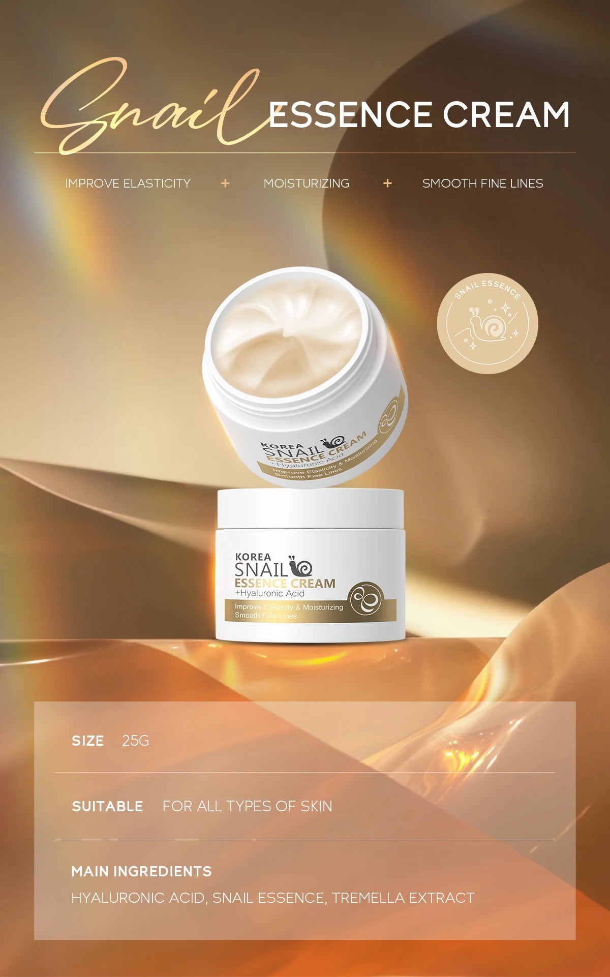 Snail Anti-aging Cream Collagen Moisturizing Nourish Repair Face Damaged Lift Firm Smooth Bright Whitening Skin Care Day Cream