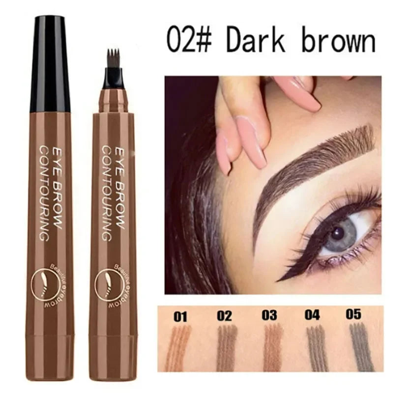 4 Point  Eyebrow Pencil Waterproof Liquid Eyebrow Pen Makeup Long Lasting Tattoo Pen Microblade Makeup Brow Pencil Cosmetic